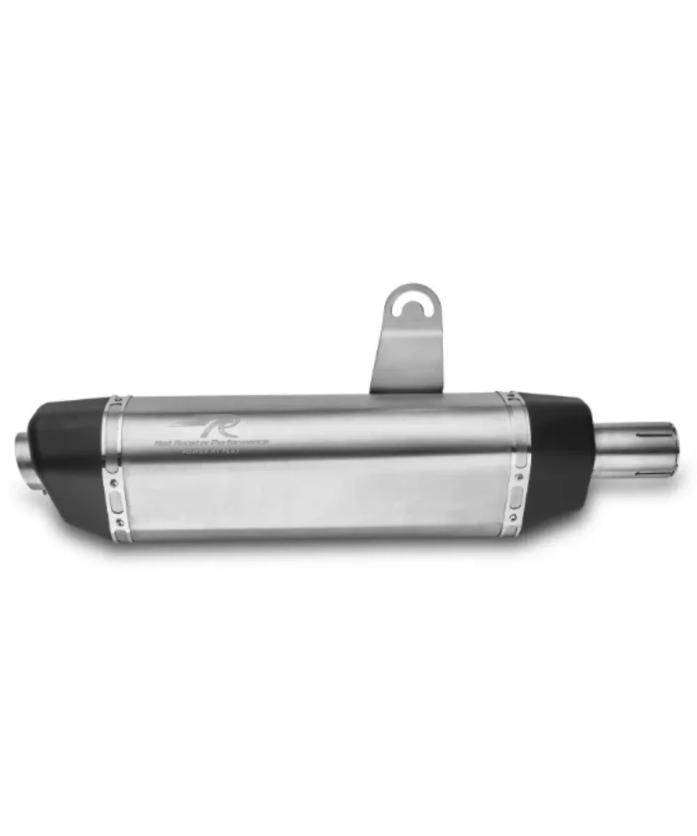 Red Rooster Performance Vertex Slip-On Exhaust for Royal Enfield Himalayan 411 / Scram 411 - Polished - Image 1