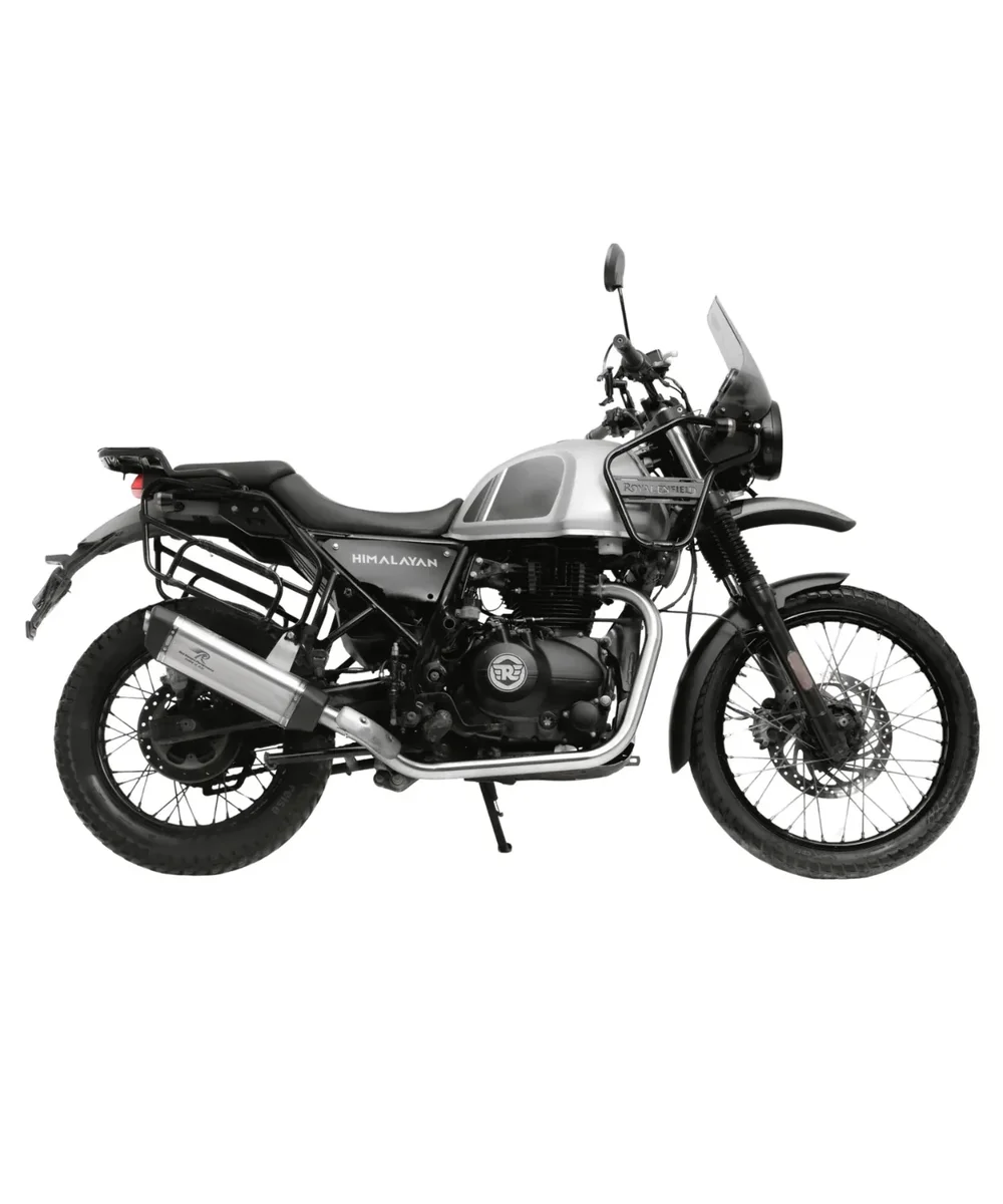 Red Rooster Performance Vertex Slip-On Exhaust for Royal Enfield Himalayan 411 / Scram 411 - Polished - Image 4