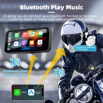 LBC Moto S3 Elite 6.25" HD Motorcycle Navigation with CarPlay, Camera & TPMS - Image 1