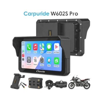 Carpuride W602S Pro - 6" Universal Motorcycle CarPlay with Quick-Detach Mount - Image 1