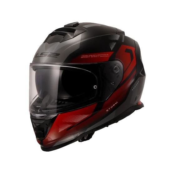 LS2 FF800 STORM II KRONOS RED GREY-06 HELMET - Image 1