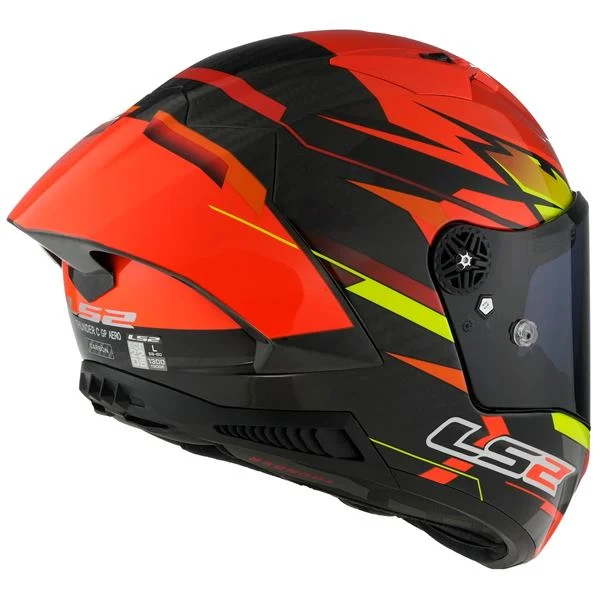 LS2 FF805 Thunder C GP Aero Fire Red Black-06 Helmet - Image 3