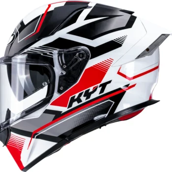 KYT R2R Pro Parsec White Red Helmet