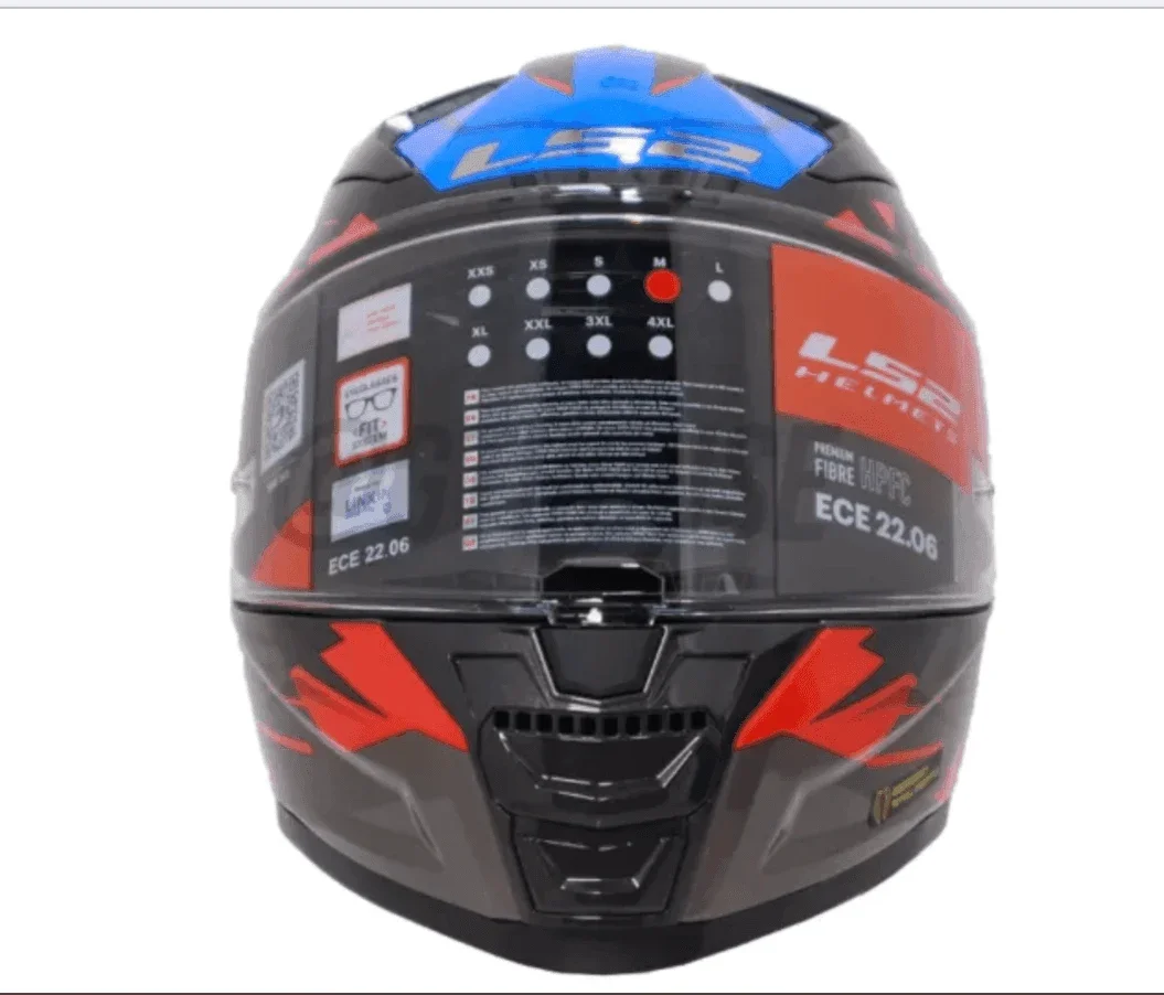 LS2 FF811 VECTOR II ABSOLUTE GLOSS BLACK RED BLUE HELMET - Image 1