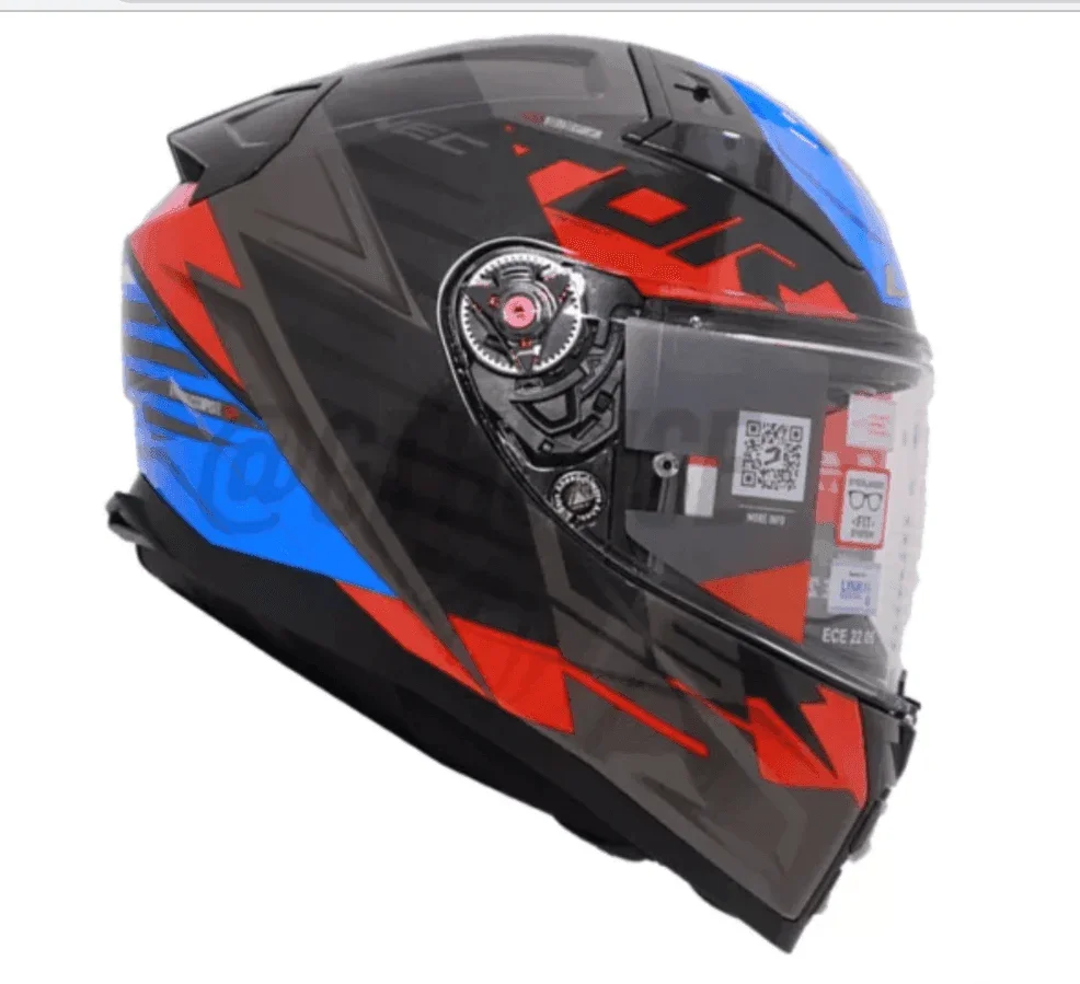 LS2 FF811 VECTOR II ABSOLUTE GLOSS BLACK RED BLUE HELMET - Image 3