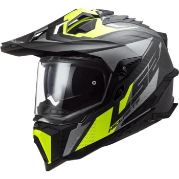 LS2 MX701 C EXPLORER FOCUS M.TITANIUM H-V YELLOW.-06 HELMET - Image 1