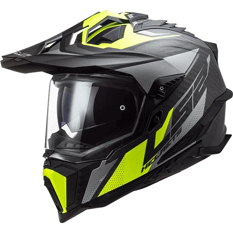 LS2 MX701 C EXPLORER FOCUS M.TITANIUM H-V YELLOW.-06 HELMET - Image 1
