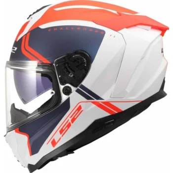 LS2 FF817 CHALLENGER II TITAN WHITE BLUE RED HELMET - Image 1