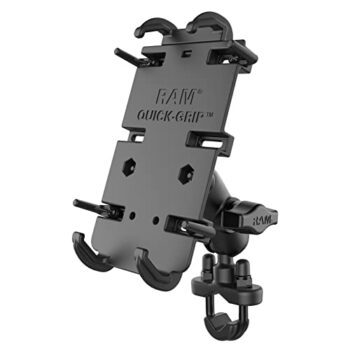 RAM® Quick-Grip™ Wireless Charging Phone Mount with Handlebar U-Bolt Base - Short - Image 1