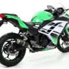 ARROW EXHAUST GP2 Silencers Kit Dark for Kawasaki Ninja 300 (2016-2024) - 71018GPI - Image 3