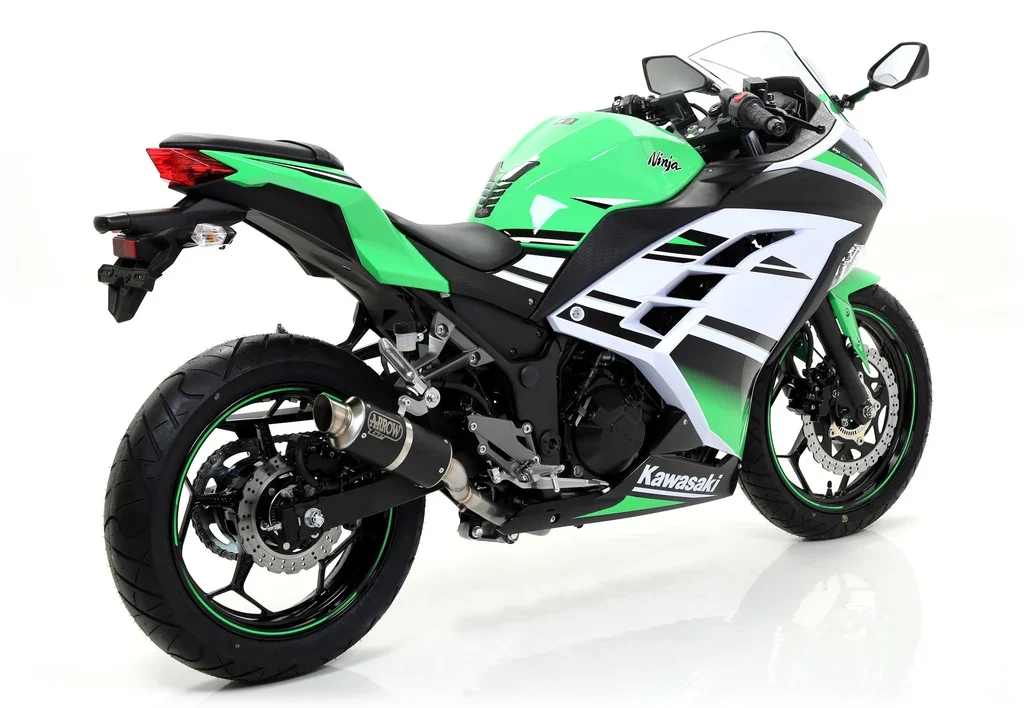 ARROW EXHAUST GP2 Silencers Kit Dark for Kawasaki Ninja 300 (2016-2024) - 71018GPI - Image 3