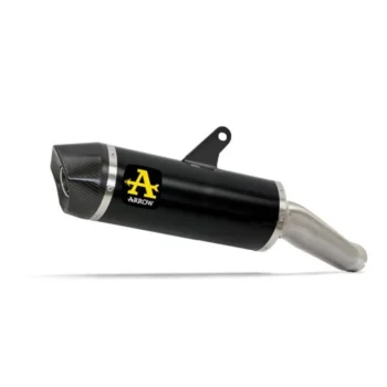 ARROW EXHAUST Indy Race Silencer Aluminium Dark with Carbon End Cap for Honda XL 750 Transalp (2023-2026) - 72641AKN - Image 1