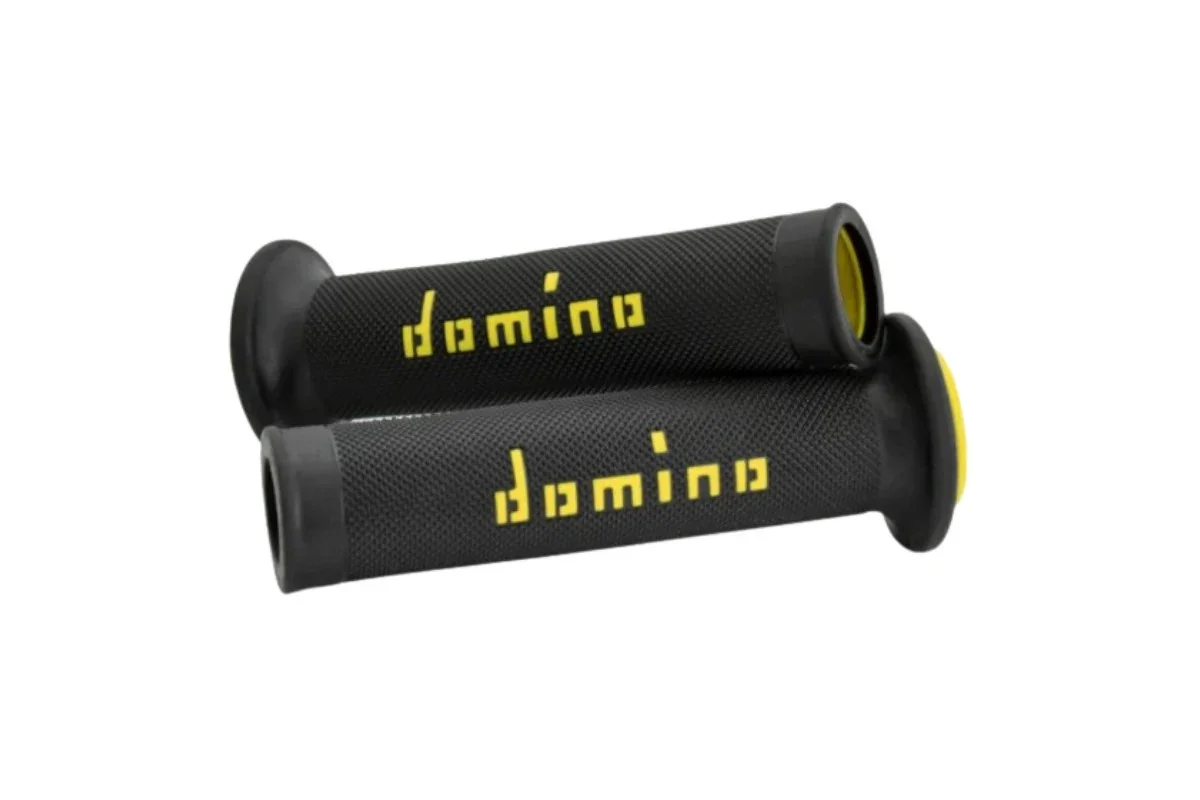 Domino Handlebar Grips A010 - White/Black - Image 1