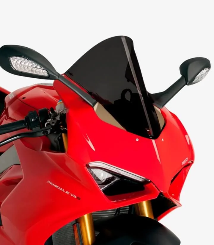 Puig R-Racer Windscreen (Dark Smoke) for Ducati Panigale V4 / V4S (2018-2019) - 9690F - Image 1
