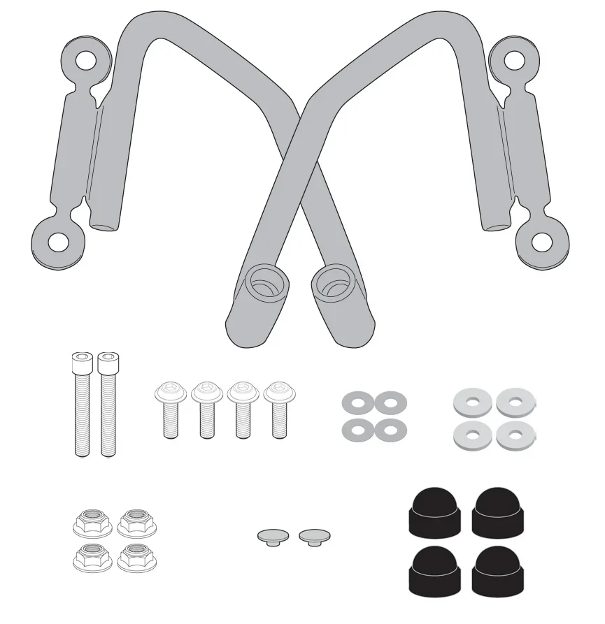 Givi 1176A Windscreen Mounting Fitting Kit for Honda CB500F (2019-2022) - Image 3