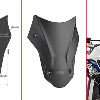 Givi D1144BO Matte Black Windscreen Spoiler for Honda CRF1000L Africa Twin (2016-2019) - Image 1