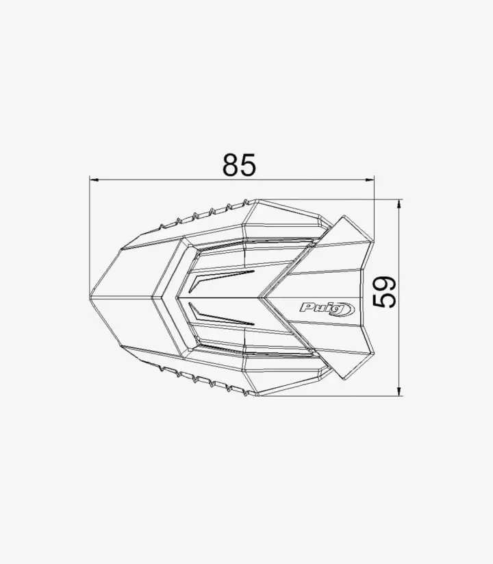 Puig Frame Slider R19 for Suzuki V-Strom DL650 (2004-2026) - 1870 - Image 2