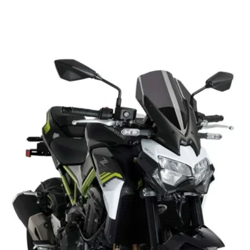 Puig R-Racer Windscreen (Dark Smoke) for Kawasaki Z900 (2020-2024) - 3841F