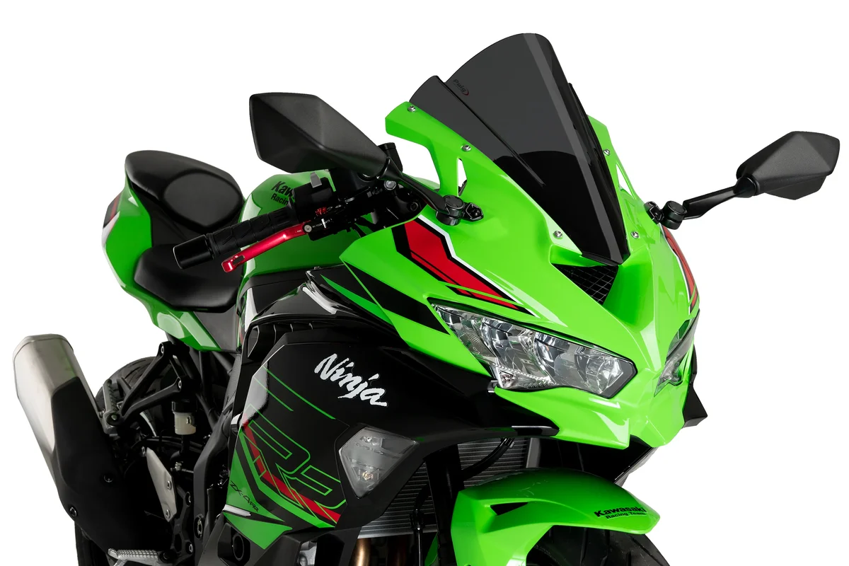Puig R-Racer Windscreen (Dark Smoke) for Kawasaki Ninja ZX-4R / ZX-4RR (2024+) - 22468F - Image 1