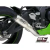 SC Project ZX-10R 2026 CR-T Muffler carbon fiber with titanium end cap with de-cat link pipe - K47A-DET36T - Image 1