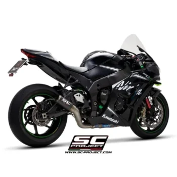 SC Project ZX-10R 2026 CR-T Muffler Titanium with titanium end cap with de-cat link pipe - K47A-DET36C - Image 1
