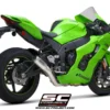 SC Project ZX-10R 2026 CR-T Muffler Titanium with titanium end cap with de-cat link pipe - K47A-DET36C - Image 3