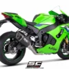 SC Project ZX-10R 2026 SC1-R Muffler carbon fiber with carbon fiber end cap with de-cat link pipe - K47A-DET90C - Image 4