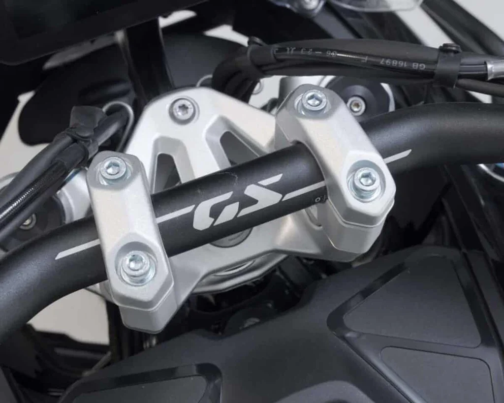 SW-Motech 30mm Handlebar Risers for BMW F850GS / GSA - Silver - Image 3