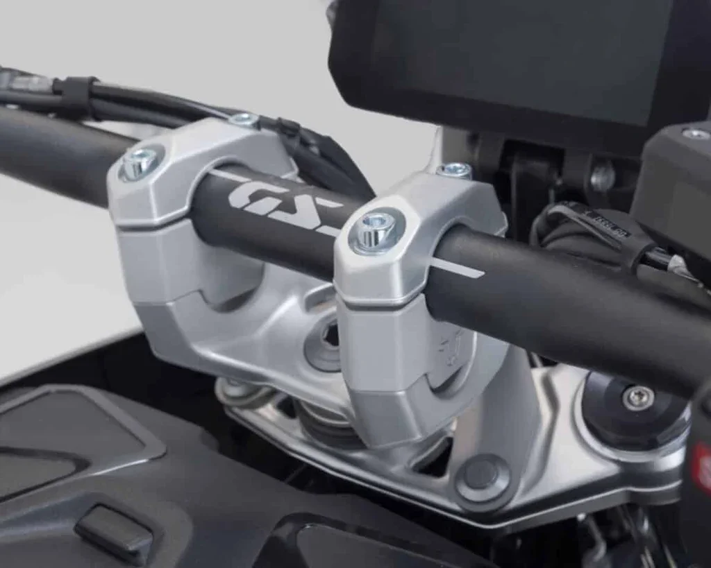 SW-Motech 30mm Handlebar Risers for BMW F850GS / GSA - Silver - Image 4