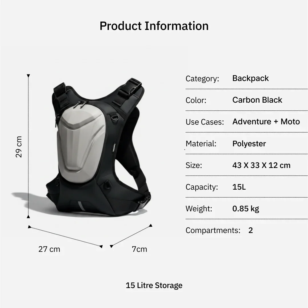 Vantora Flux Backpack with Bladder - Grey - Image 7